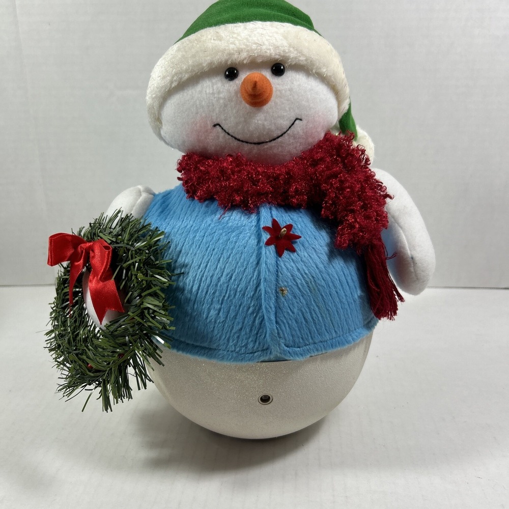 Singing Vintage Motion Detector‎ Snowman Blue Best Frosty